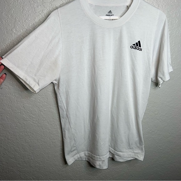 White Adidas Men’s Free Lift T Shirt - Picture 3 of 8